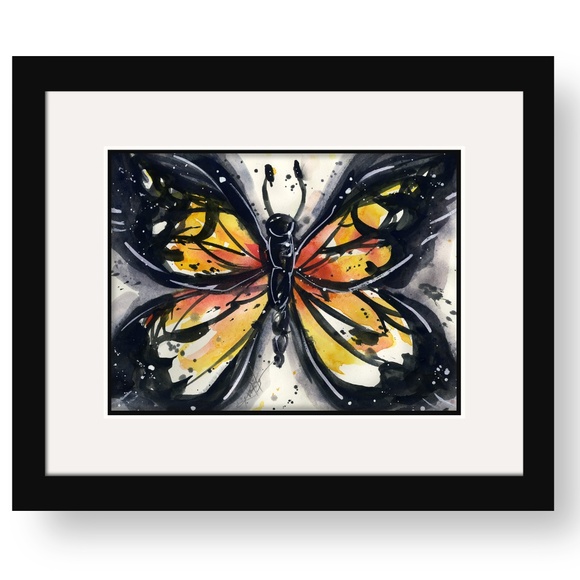 Original Watercolor Butterfly Painting - Butterfly Magic 5 - Picture 3 of 4